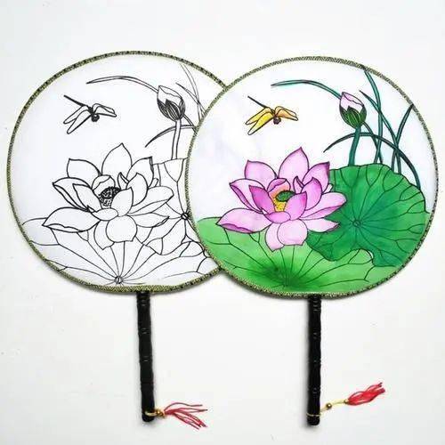 中班美术教案，扇子制作与创意绘画