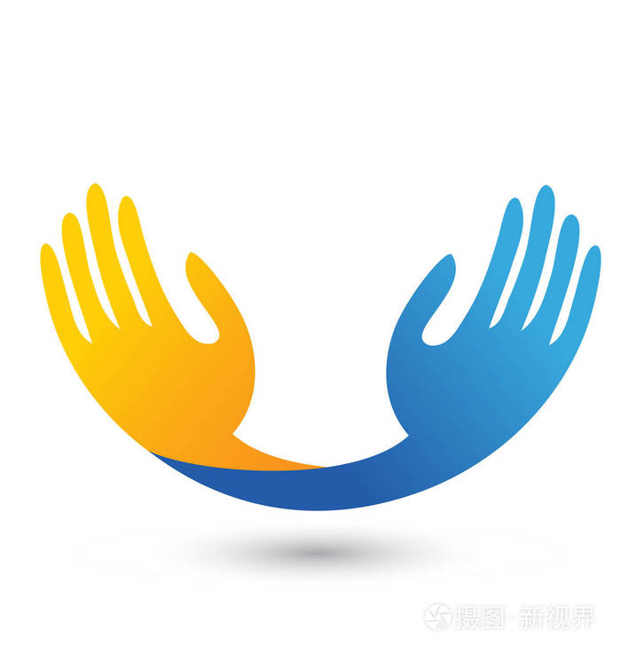 团结蓝天图标，象征联合与希望的视觉力量